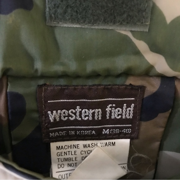 Vintage Western Field Hunting Vest Zip Camo Reversible Sz M Mens - Picture 6 of 6